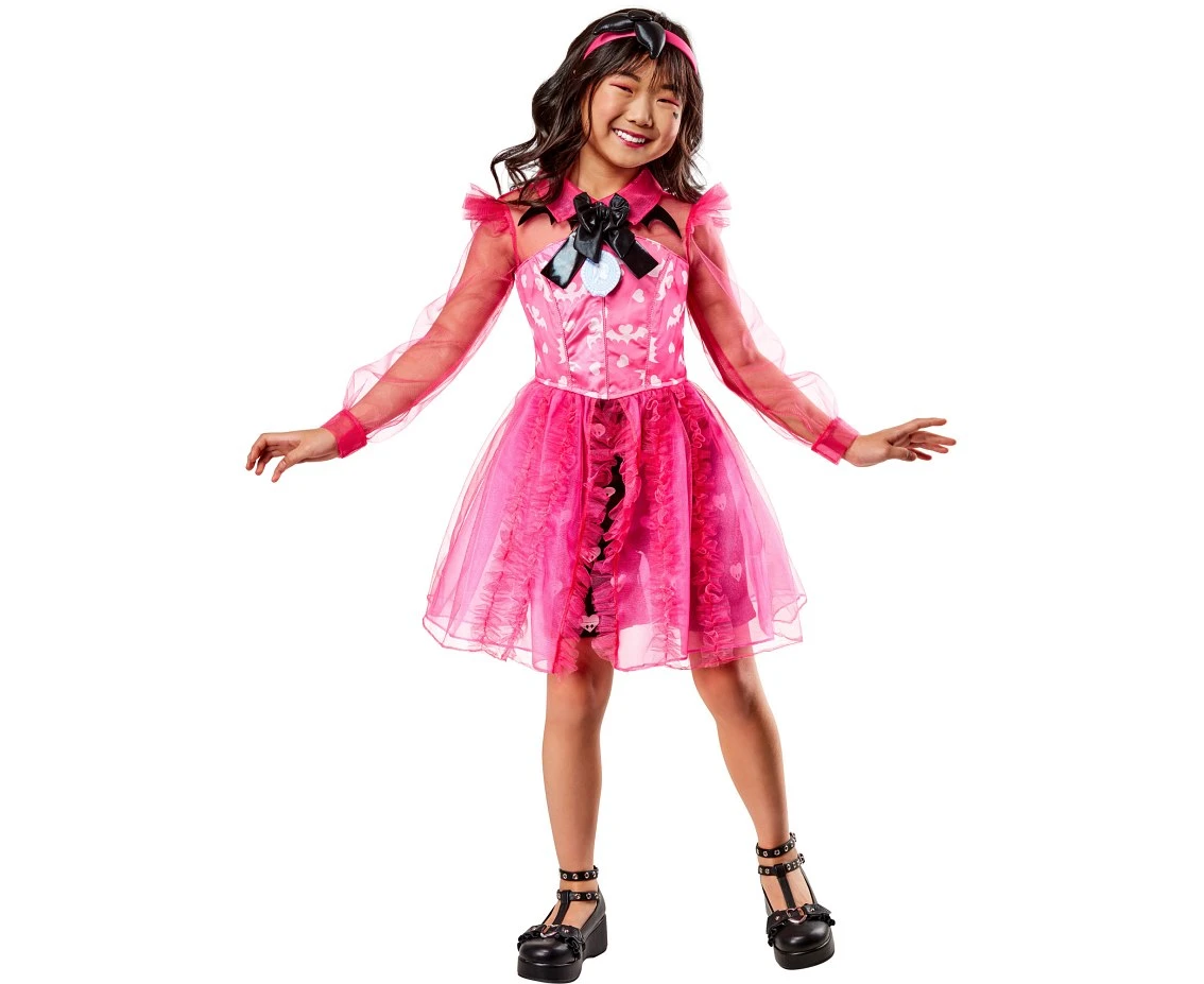 Zestaw dla dziewczynki Monster high Draculaura (sukienka, satynowa muszka, opaska), rozm. S